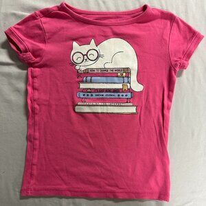 GAP - short sleeve T-shirt with cat design on the front